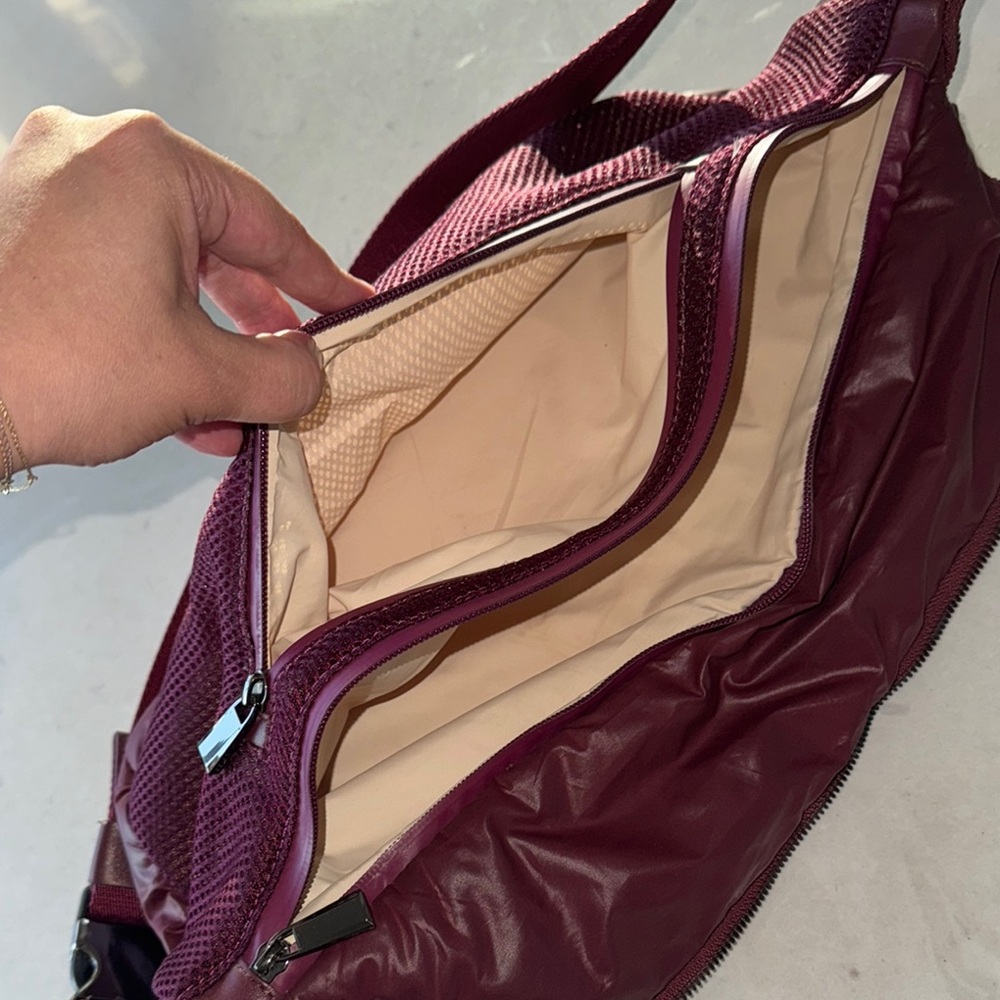 Caraa Maroon Belt Bag with Zippered Pockets - Picture 6 of 12